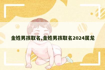 金姓男孩取名,金姓男孩取名2024属龙