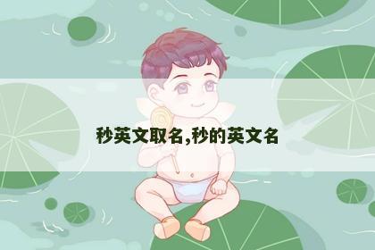 秒英文取名,秒的英文名