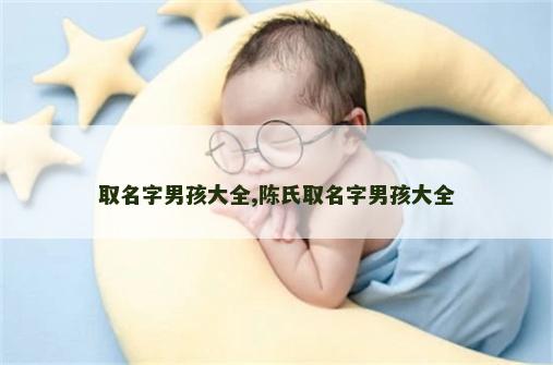 取名字男孩大全,陈氏取名字男孩大全