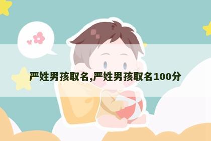 严姓男孩取名,严姓男孩取名100分